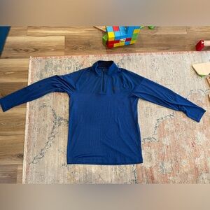 Under Armour, quarter-zip, blue, mens, small